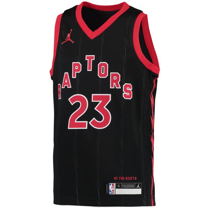 NBA 0F6D19914 toronto raptors fred vanvleet jordan marca jugador negro jersey