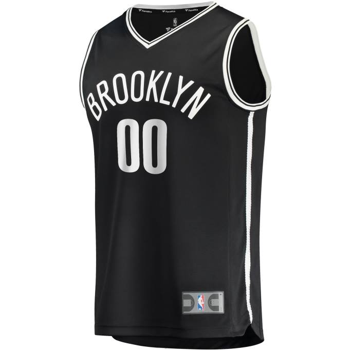 NBA 0F6D16719 camiseta réplica personalizada de brooklyn nets negra fast break