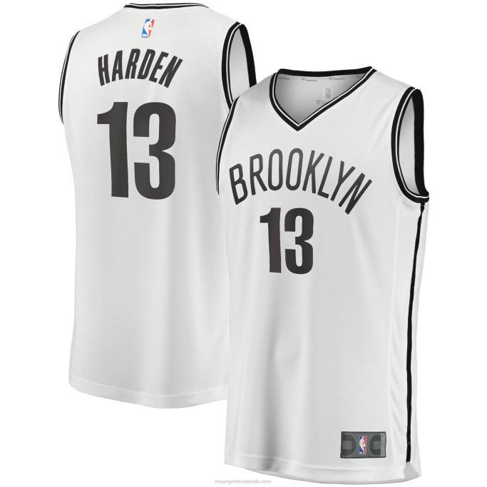 NBA 0F6D16960 camiseta réplica de james harden blanca de los nets de brooklyn