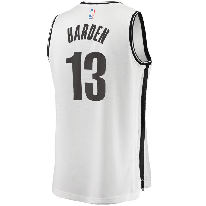 NBA 0F6D16960 camiseta réplica de james harden blanca de los nets de brooklyn