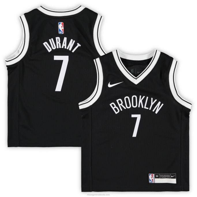 NBA 0F6D17008 Preschool Brooklyn Nets Kevin Durant Nike camiseta negra
