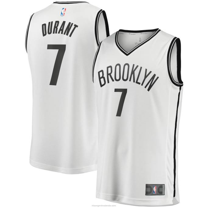 NBA 0F6D17254 brooklyn nets kevin durant camiseta blanca de jugador de quiebre rápido