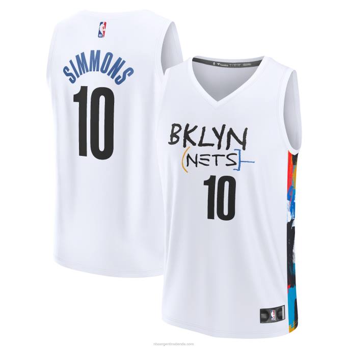 NBA 0F6D17362 camiseta blanca de brooklyn nets ben simmons fastbreak