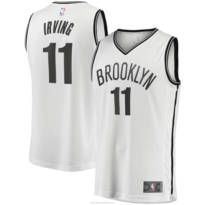 NBA 0F6D17491 brooklyn nets kyrie irving camiseta blanca de jugador de quiebre rápido