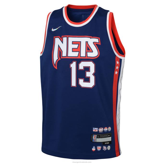NBA 0F6D17666 brooklyn nets james harden nike azul marino swingman jersey