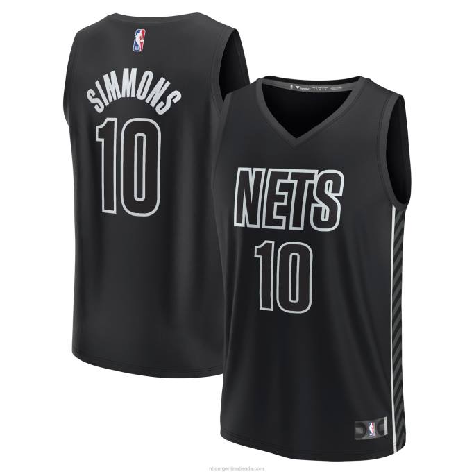 NBA 0F6D17849 camiseta de jugador de brooklyn nets ben simmons black fast break
