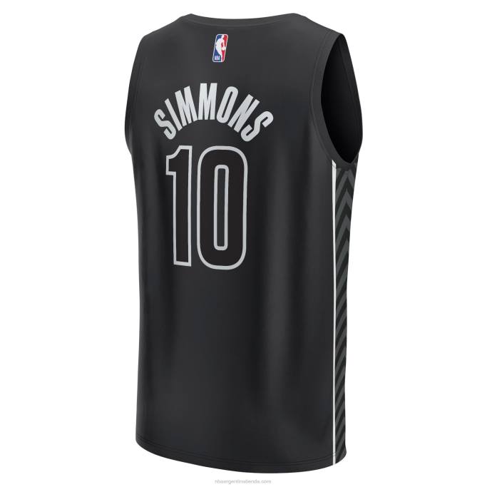 NBA 0F6D17849 camiseta de jugador de brooklyn nets ben simmons black fast break
