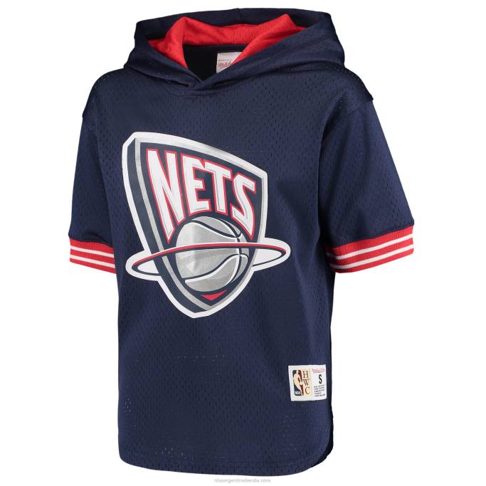 NBA 0F6D18880 new jersey nets mitchell & ness blue hardwood classics camiseta con capucha invicta