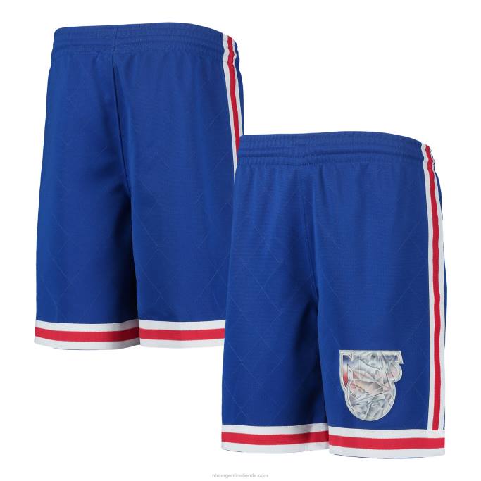 NBA 0F6D19602 new jersey nets mitchell & ness blue 1993 hardwood classics 75th aniversario swingman shorts