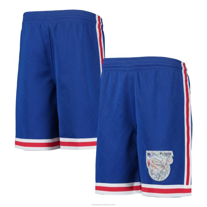 NBA 0F6D19602 new jersey nets mitchell & ness blue 1993 hardwood classics 75th aniversario swingman shorts