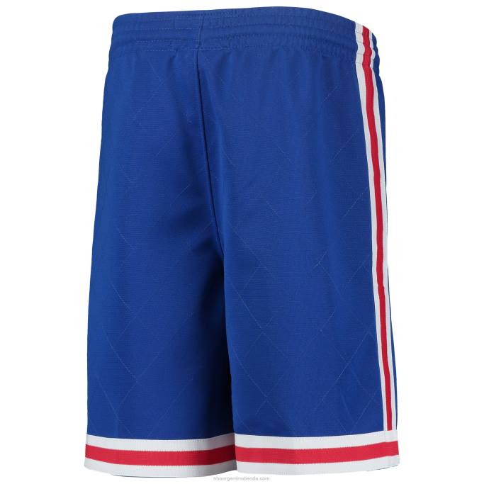 NBA 0F6D19602 new jersey nets mitchell & ness blue 1993 hardwood classics 75th aniversario swingman shorts
