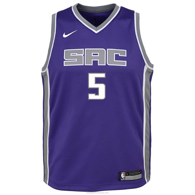 NBA 0F6D16744 Camiseta Sacramento Kings De'aaron Fox Nike Swingman Púrpura