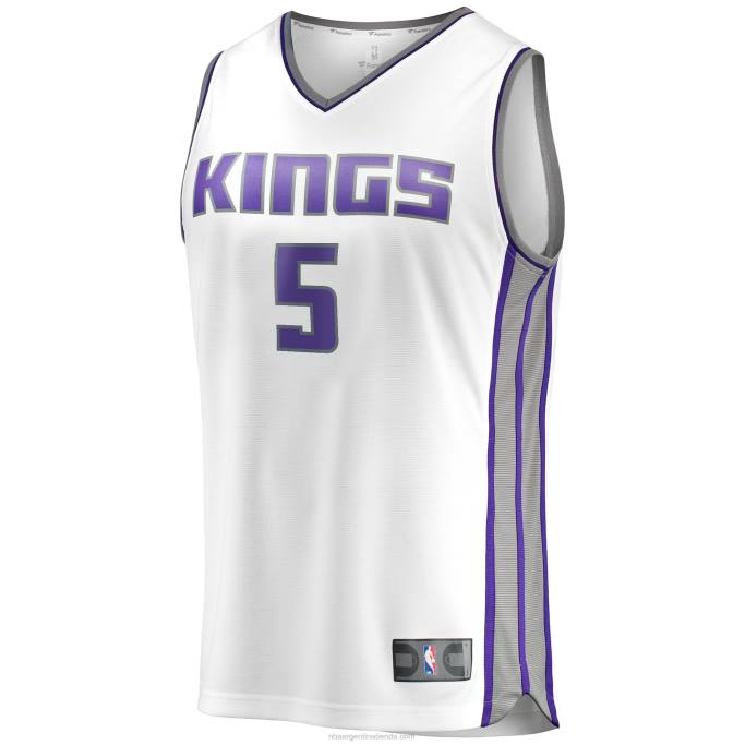 NBA 0F6D16796 Sacramento Kings De'Aaron Fox White Réplica de camiseta de jugador Fast Break