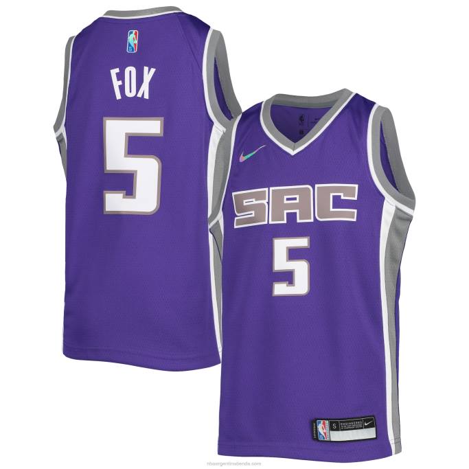 NBA 0F6D16843 Camiseta Sacramento Kings De'Aaron Fox Nike Purple Diamond Swingman
