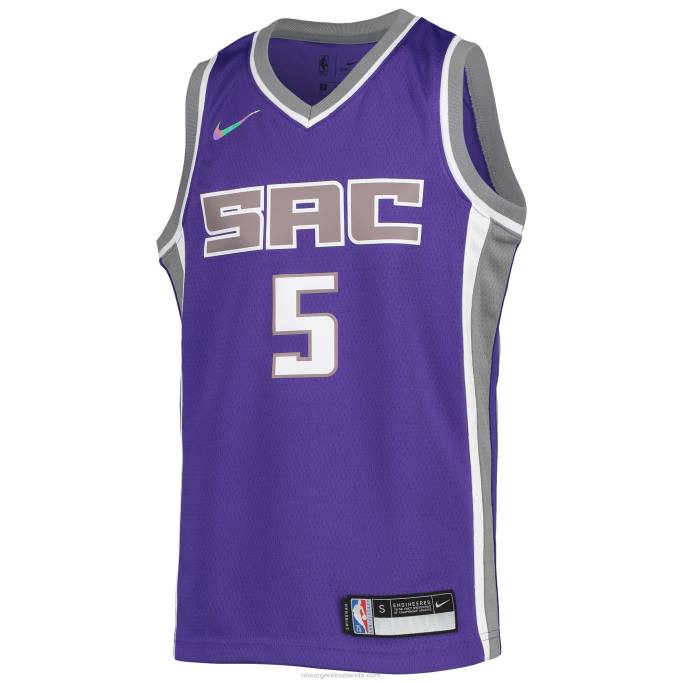 NBA 0F6D16843 Camiseta Sacramento Kings De'Aaron Fox Nike Purple Diamond Swingman