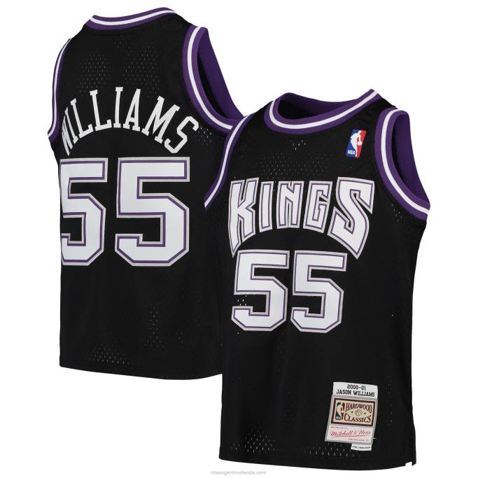 NBA 0F6D17121 sacramento kings jason williams black hardwood classics swingman camiseta retro
