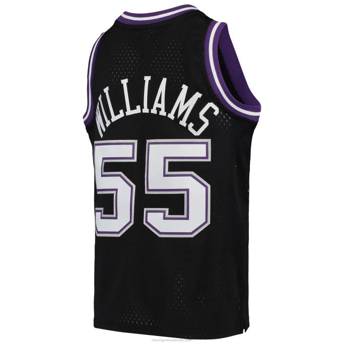 NBA 0F6D17121 sacramento kings jason williams black hardwood classics swingman camiseta retro