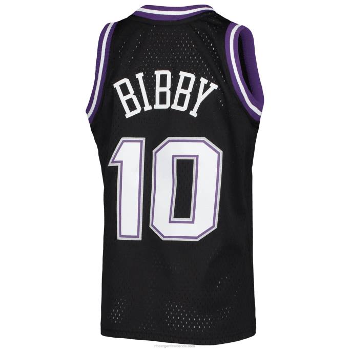 NBA 0F6D17183 sacramento kings mike bibby mitchell & ness black hardwood classics swingman jersey