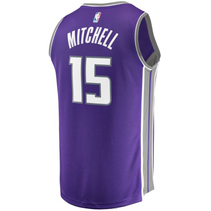 NBA 0F6D17300 sacramento kings davion mitchell camiseta de jugador de ruptura rápida morada