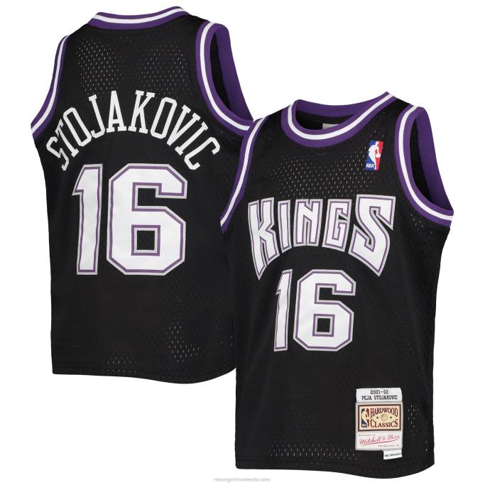 NBA 0F6D17661 sacramento kings peja stojakovic mitchell & ness black hardwood classics swingman jersey