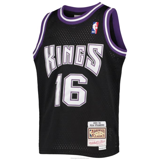 NBA 0F6D17661 sacramento kings peja stojakovic mitchell & ness black hardwood classics swingman jersey