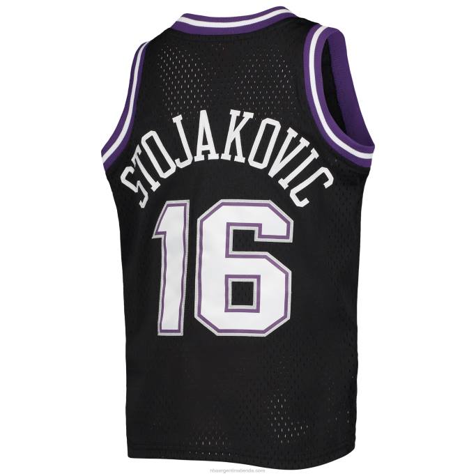 NBA 0F6D17661 sacramento kings peja stojakovic mitchell & ness black hardwood classics swingman jersey