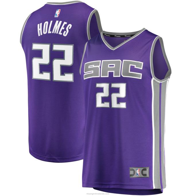 NBA 0F6D17872 sacramento kings richaun holmes camiseta de jugador de quiebre rápido púrpura
