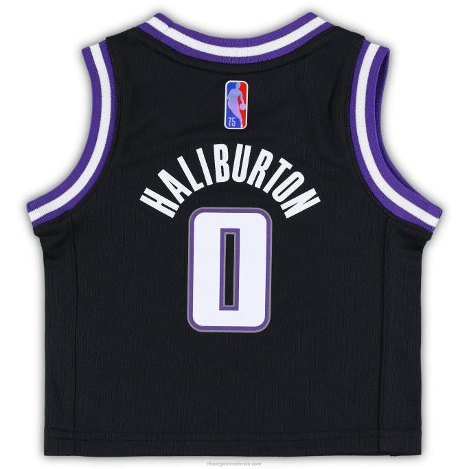 NBA 0F6D17902 camiseta nike sacramento kings tyrese haliburton negra réplica