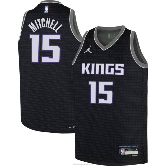 NBA 0F6D18039 sacramento kings davion mitchell jordan marca negro swingman jersey