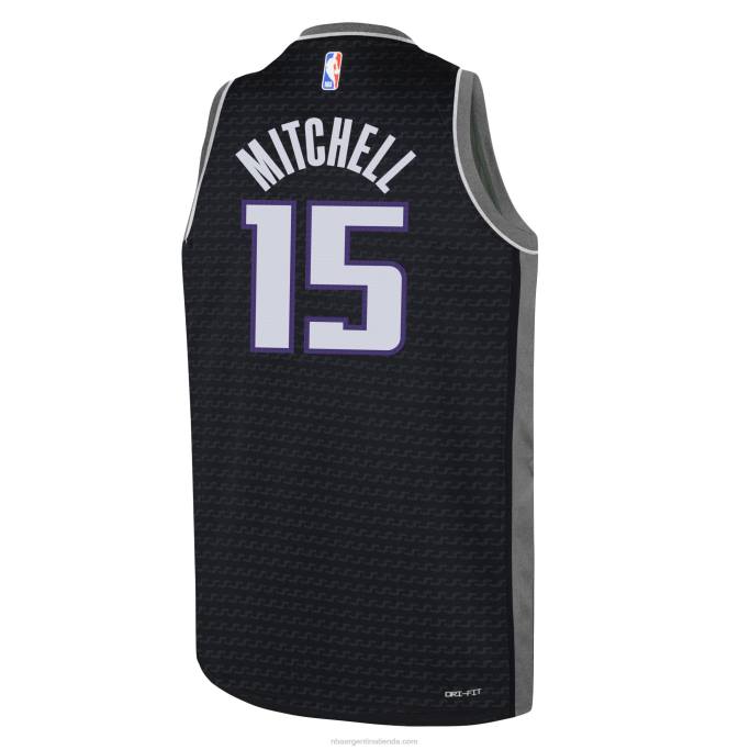 NBA 0F6D18039 sacramento kings davion mitchell jordan marca negro swingman jersey