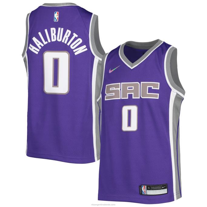 NBA 0F6D18121 Camiseta Sacramento Kings Tyrese Haliburton Nike Purple Diamond Swingman