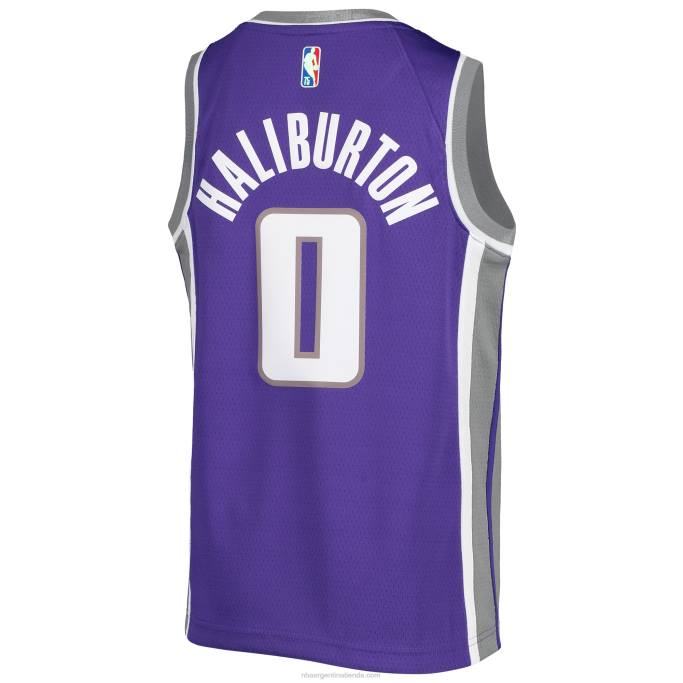 NBA 0F6D18121 Camiseta Sacramento Kings Tyrese Haliburton Nike Purple Diamond Swingman