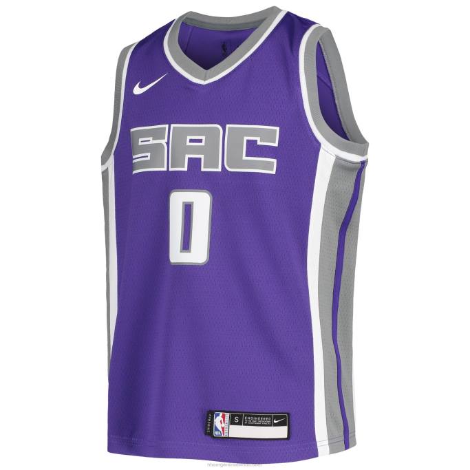 NBA 0F6D18740 Camiseta Sacramento Kings Tyrese Haliburton Nike Swingman Púrpura