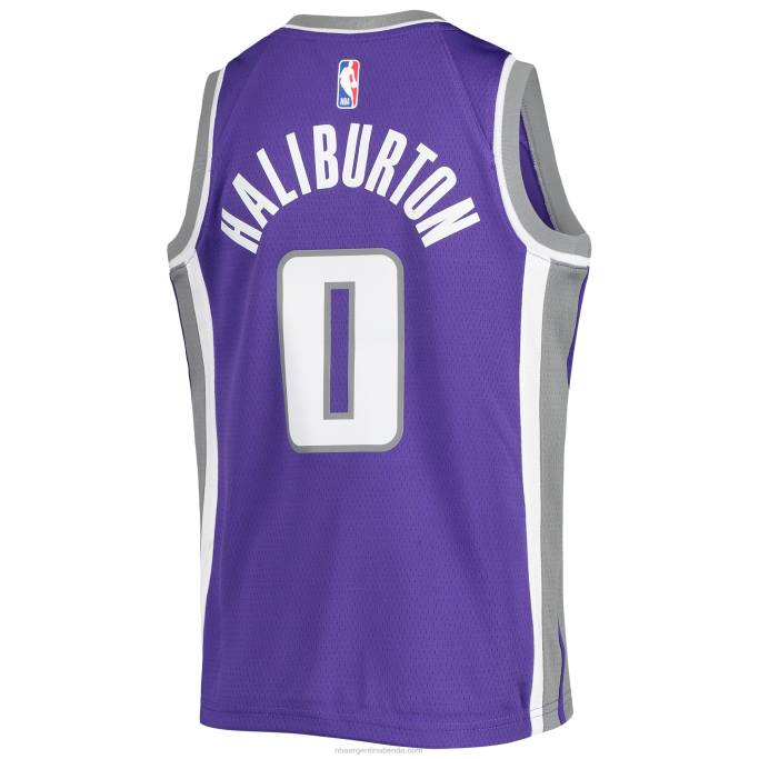 NBA 0F6D18740 Camiseta Sacramento Kings Tyrese Haliburton Nike Swingman Púrpura