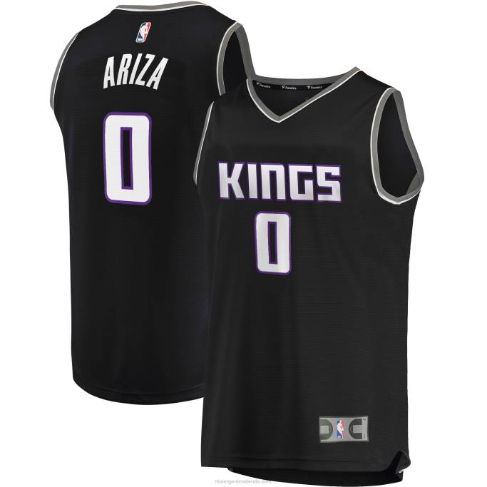 NBA 0F6D19781 sacramento kings trevor ariza negro fast break replica jugador jersey