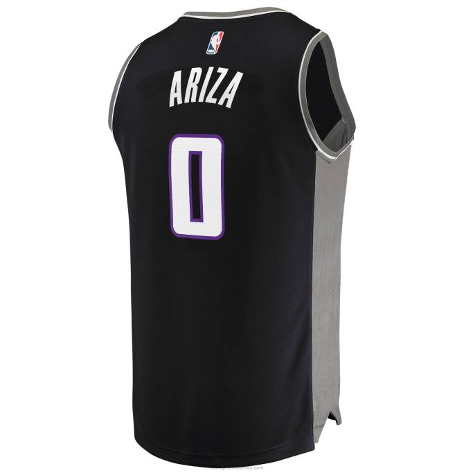 NBA 0F6D19781 sacramento kings trevor ariza negro fast break replica jugador jersey