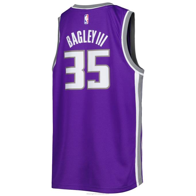 NBA 0F6D19826 camiseta de los sacramento kings marvin bagley iii nike púrpura diamante swingman