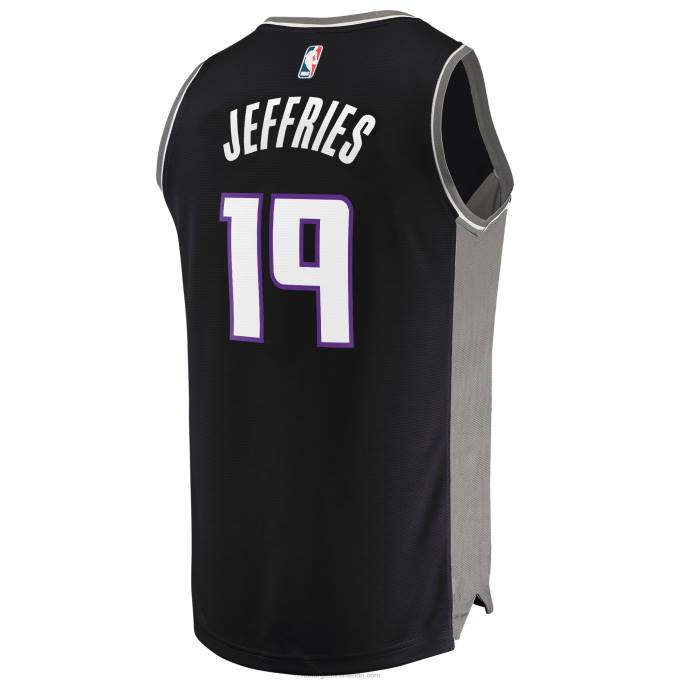 NBA 0F6D19844 sacramento kings daquan jeffries camiseta negra de jugador de descanso rápido