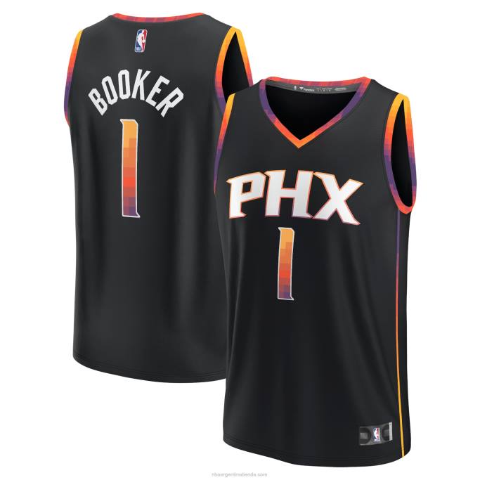 NBA 0F6D16701 camiseta de jugador de phoenix suns devin booker black fast break