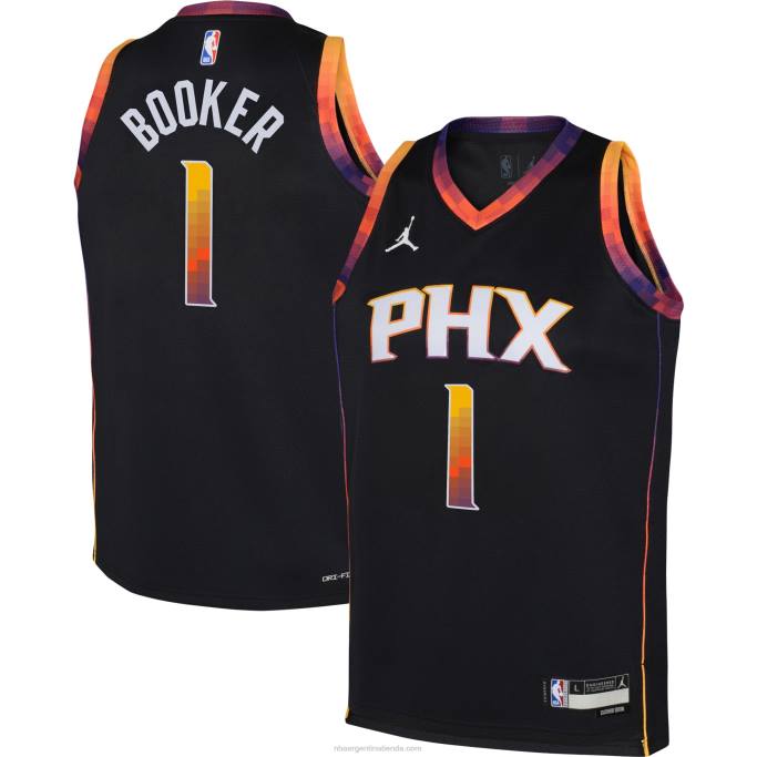 NBA 0F6D16721 phoenix suns devin booker jordan marca negro swingman jersey