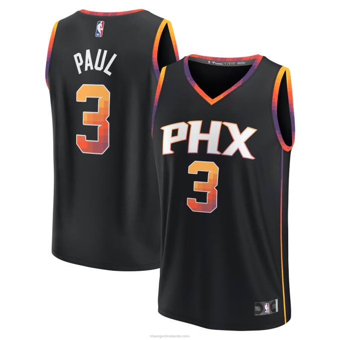 NBA 0F6D16751 camiseta de jugador de phoenix suns chris paul black fast break