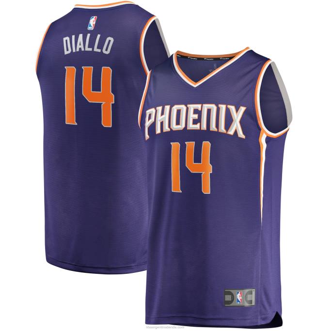 NBA 0F6D18534 phoenix suns cheick diallo púrpura fast break réplica jugador jersey