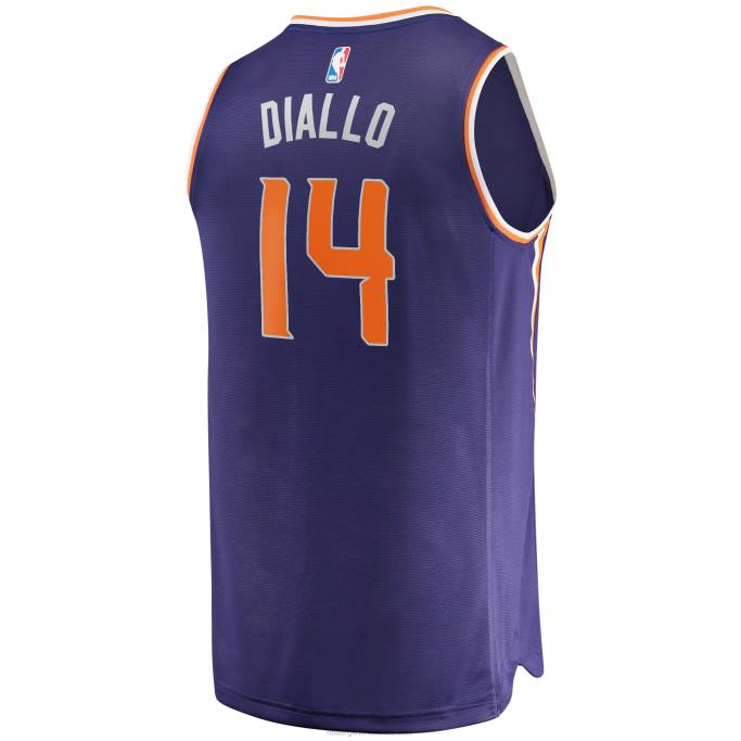 NBA 0F6D18534 phoenix suns cheick diallo púrpura fast break réplica jugador jersey