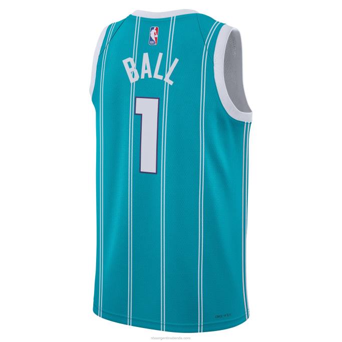 NBA 0F6D175 charlotte hornets lamelo ball jordan marca teal swingman jersey