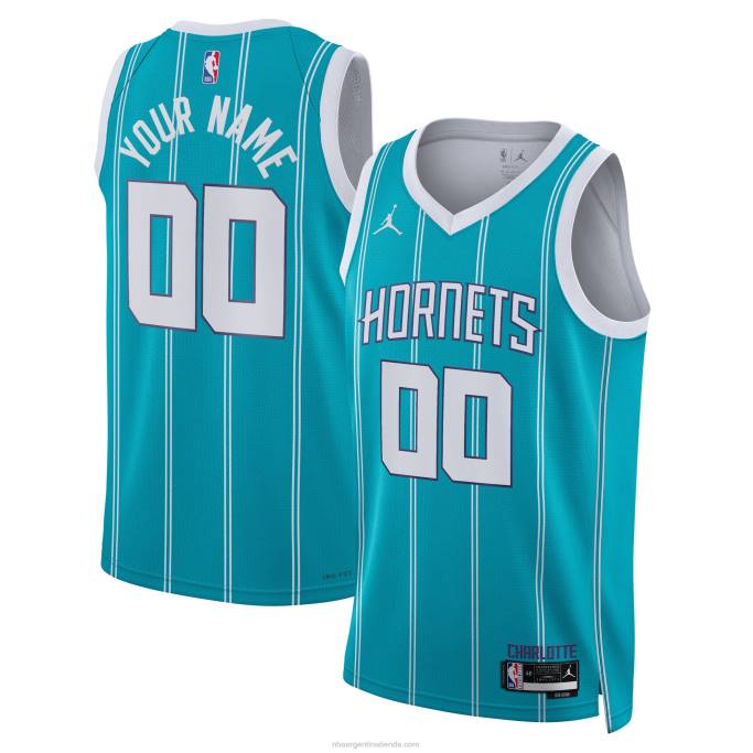 NBA 0F6D5327 charlotte hornets jordan marca teal swingman jersey personalizado