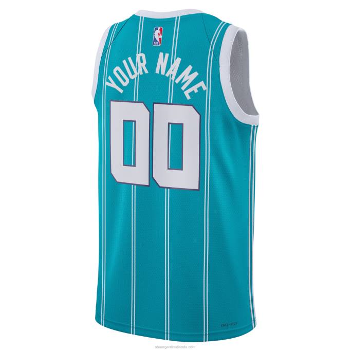 NBA 0F6D5327 charlotte hornets jordan marca teal swingman jersey personalizado