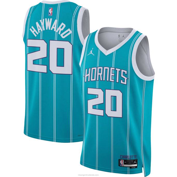 NBA 0F6D8559 camiseta charlotte hornets gordon hayward nike verde azulado swingman