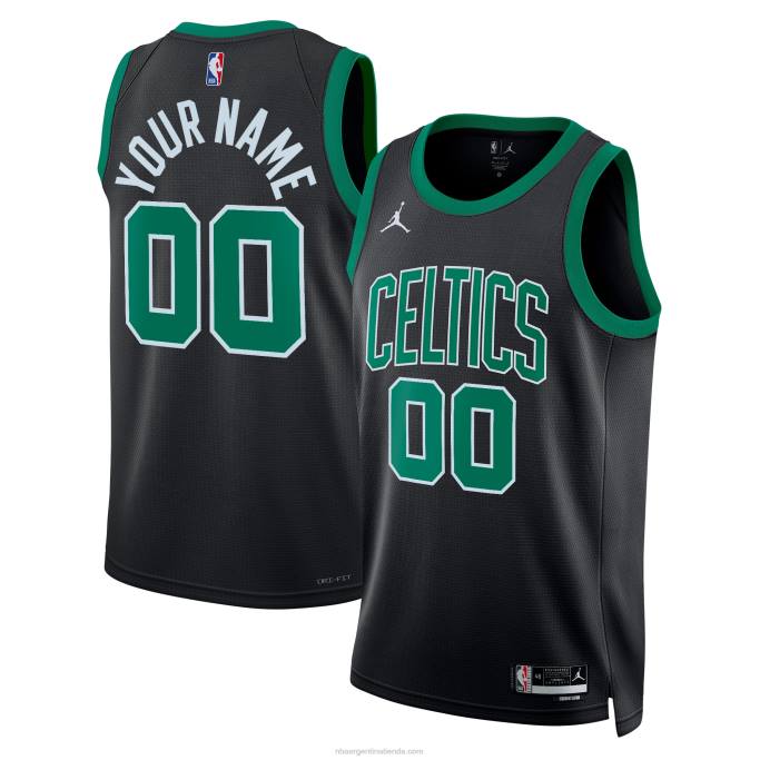 NBA 0F6D105 Boston Celtics Jordan marca negro swingman personalizado jersey