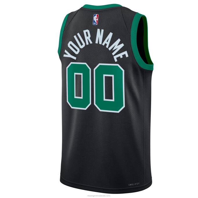 NBA 0F6D105 Boston Celtics Jordan marca negro swingman personalizado jersey