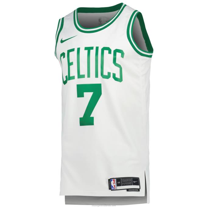 NBA 0F6D1302 camiseta boston celtics jaylen marron nike blanco swingman